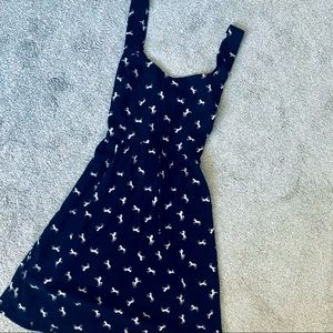 Super cute horse patterned navy dress